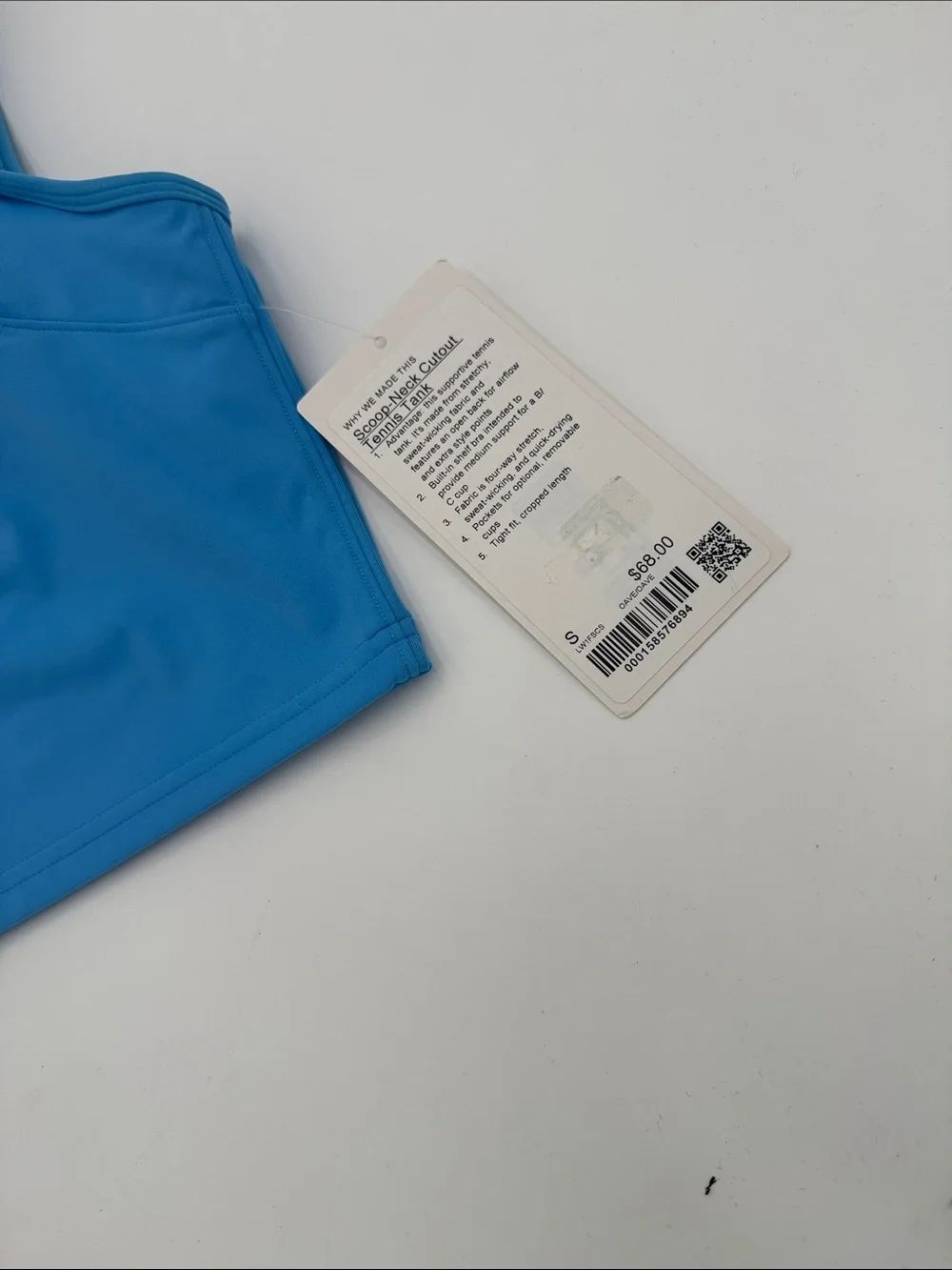 lululemon athletica Bright Blue Longline Scoop Sports Bra